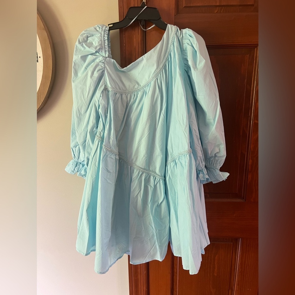 Best to Blue one shoulder dress